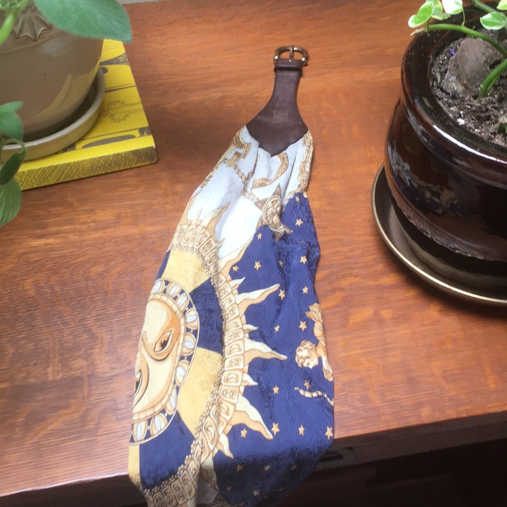 Anthropologie fabric belt with sun and stars